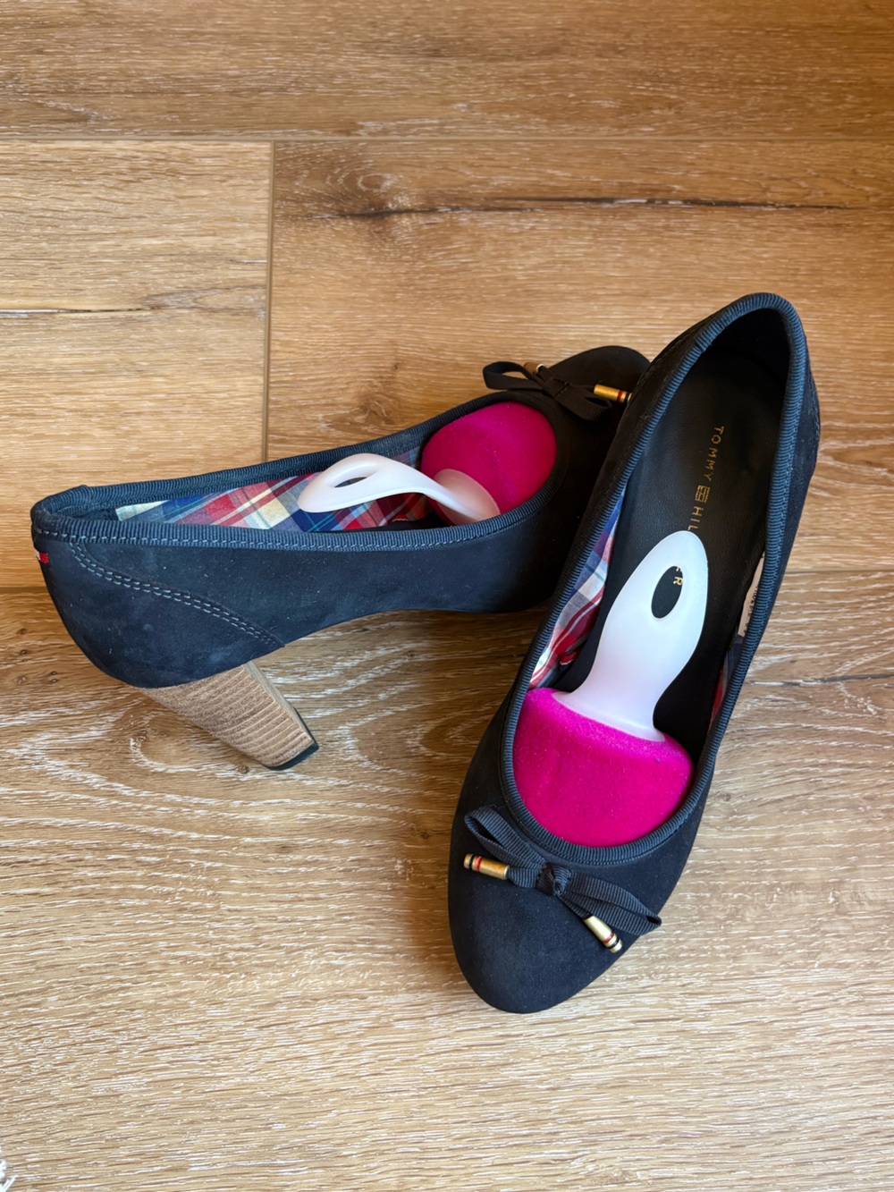 Tommy Hilfiger | Navy Blue Real Leather Heels, Hardly Used, Sz 6.5 (EU 37)